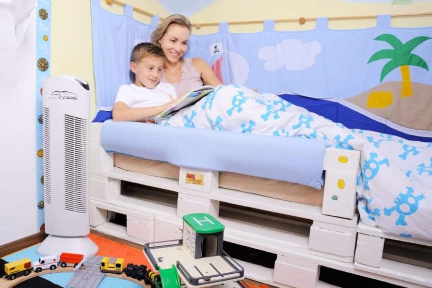 Dětská sypialni s čističkou powietrza Ionic-CARE